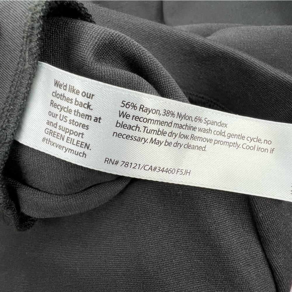 NWT Eileen Fisher Slim Pant in Heavyweight Rayon Knit Charcoal XL - Picture 5 of 8